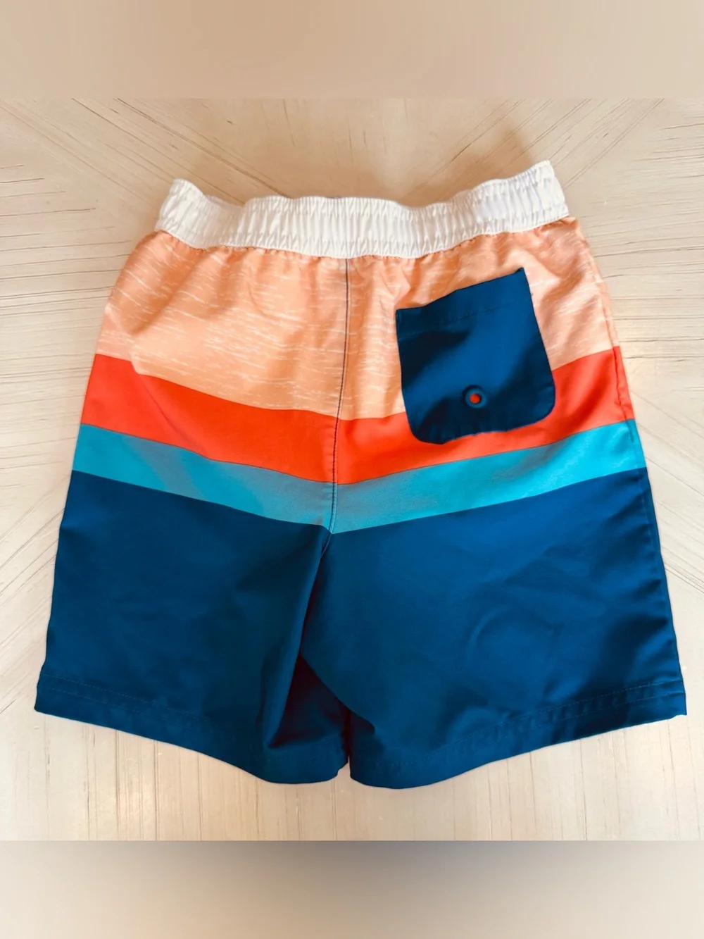 Wonder Nation Boys 4T Swim Shorts Quick Dry Color Block Board Shorts